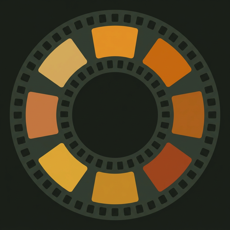 The Community mark: a strip of film closed into a ring, eight frames, no author